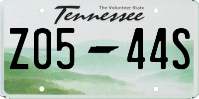 TN license plate Z0544S