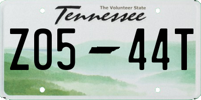 TN license plate Z0544T