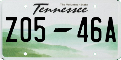 TN license plate Z0546A