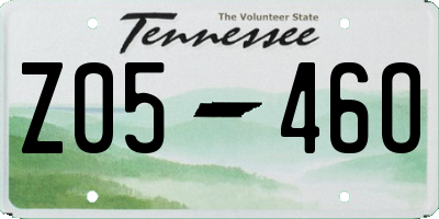 TN license plate Z0546O