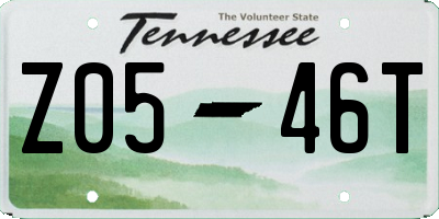 TN license plate Z0546T
