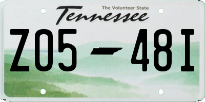 TN license plate Z0548I