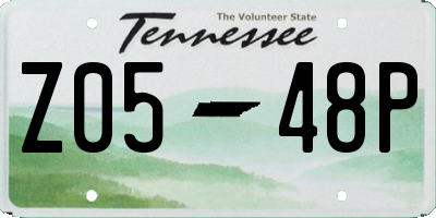 TN license plate Z0548P