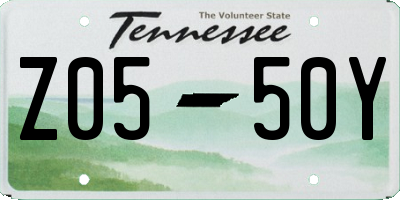 TN license plate Z0550Y