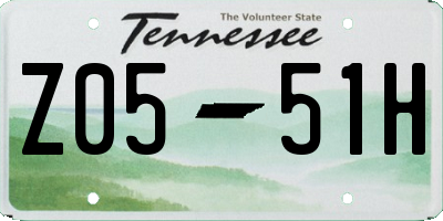 TN license plate Z0551H