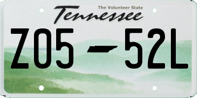TN license plate Z0552L