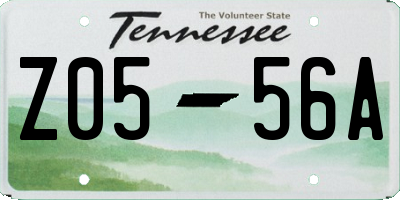 TN license plate Z0556A