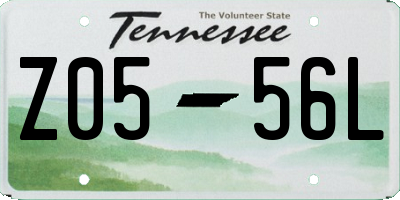 TN license plate Z0556L