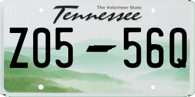 TN license plate Z0556Q