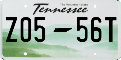 TN license plate Z0556T