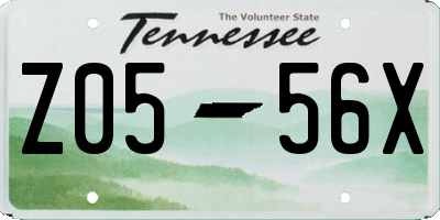 TN license plate Z0556X