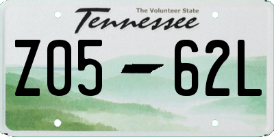 TN license plate Z0562L