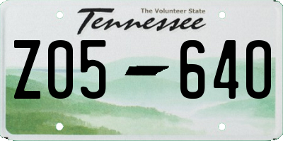 TN license plate Z0564O