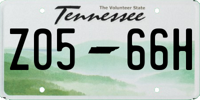 TN license plate Z0566H