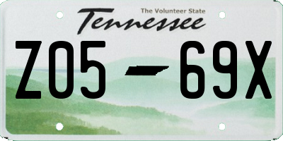 TN license plate Z0569X