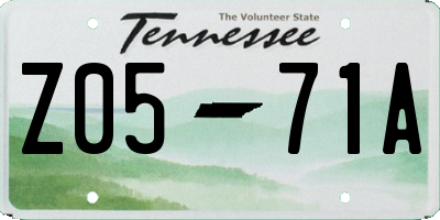 TN license plate Z0571A