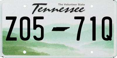 TN license plate Z0571Q