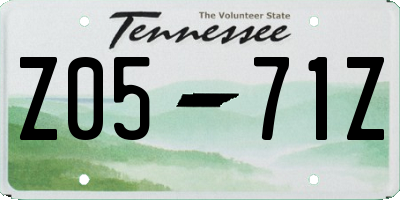 TN license plate Z0571Z