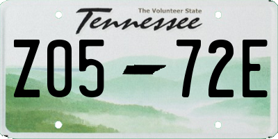 TN license plate Z0572E