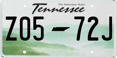 TN license plate Z0572J