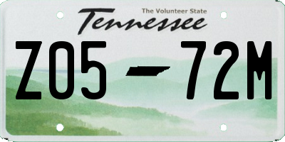 TN license plate Z0572M