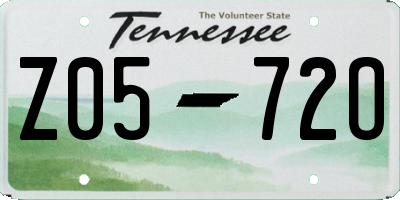 TN license plate Z0572O