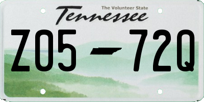 TN license plate Z0572Q