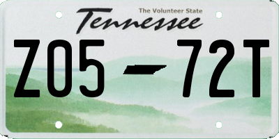 TN license plate Z0572T
