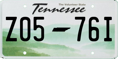 TN license plate Z0576I