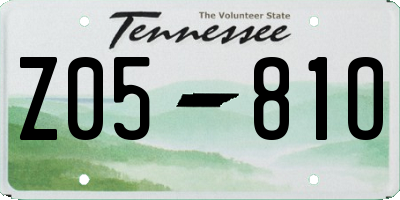 TN license plate Z0581O