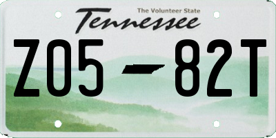 TN license plate Z0582T