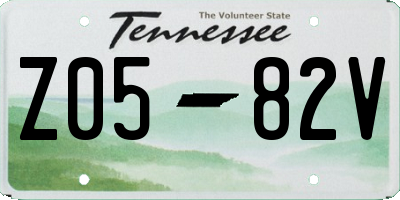 TN license plate Z0582V