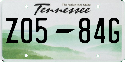 TN license plate Z0584G