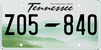 TN license plate Z0584O