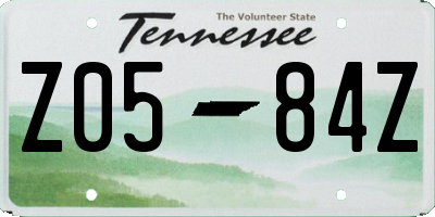 TN license plate Z0584Z