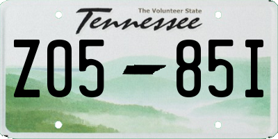 TN license plate Z0585I