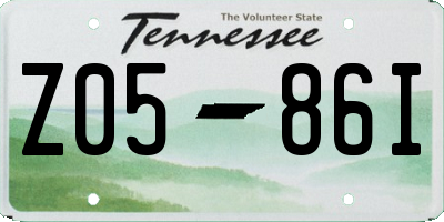 TN license plate Z0586I