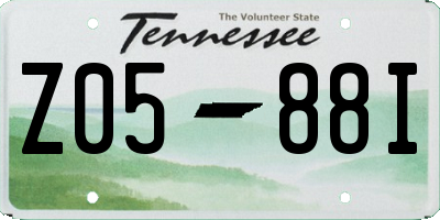 TN license plate Z0588I