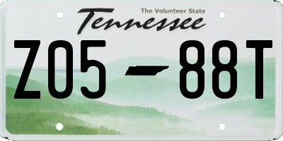 TN license plate Z0588T
