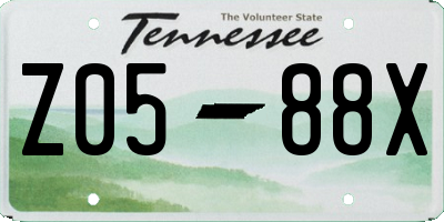 TN license plate Z0588X