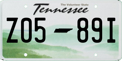 TN license plate Z0589I