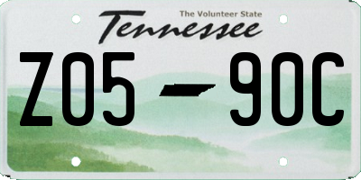 TN license plate Z0590C