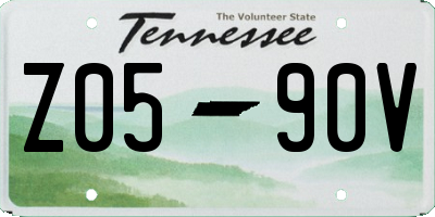 TN license plate Z0590V