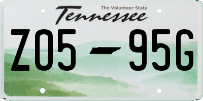 TN license plate Z0595G