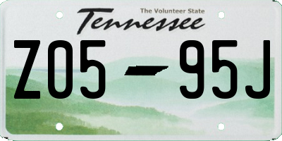 TN license plate Z0595J