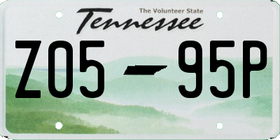 TN license plate Z0595P