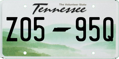 TN license plate Z0595Q