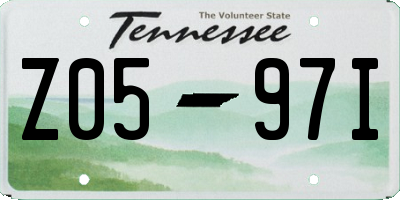 TN license plate Z0597I