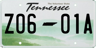 TN license plate Z0601A