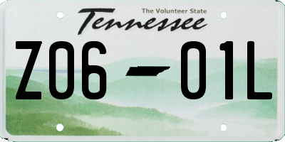 TN license plate Z0601L